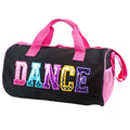 Varsity Dance Duffle Bag in Black/Hot Pink