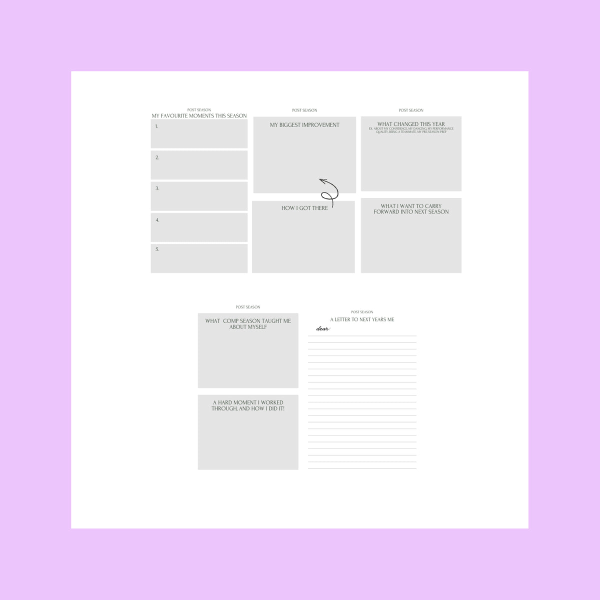 Notebooks for Dancers - Competition Journal