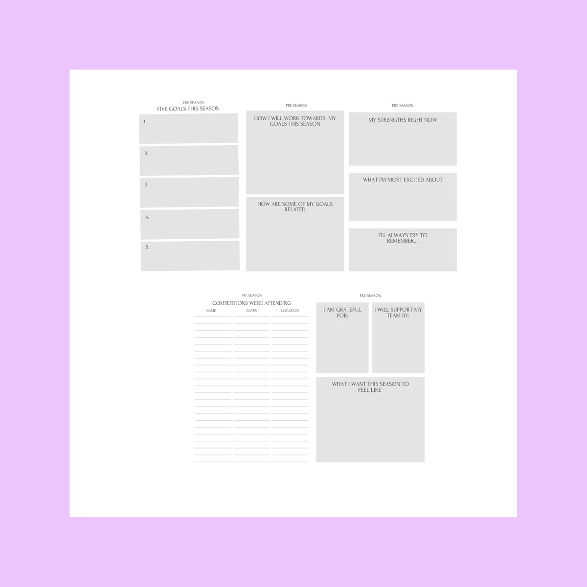 Notebooks for Dancers - Competition Journal