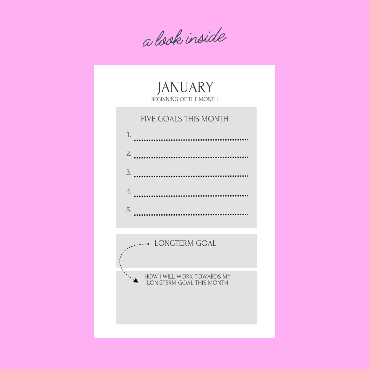 Notebooks for Dancers - Dance Goals Journal