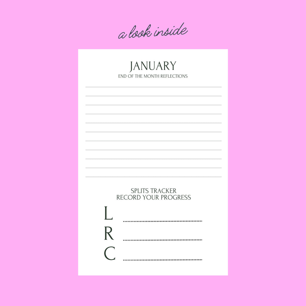Notebooks for Dancers - Dance Goals Journal