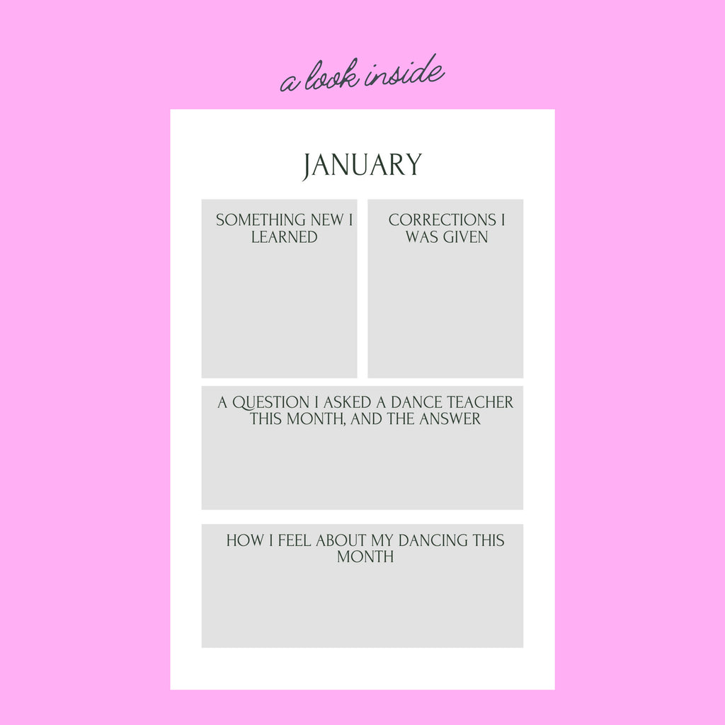 Notebooks for Dancers - Dance Goals Journal