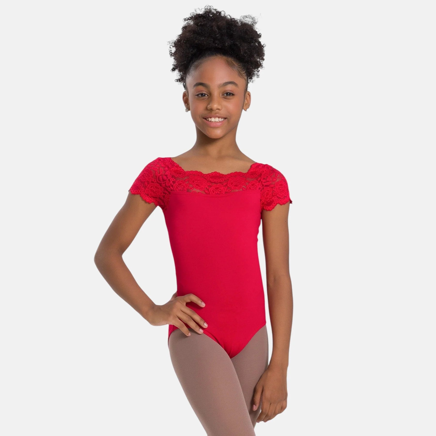 So Dança - Tilly Child Cap Sleeve Leotard with Lace
